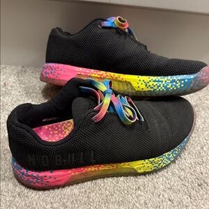 NOBULL Rainbow Black Glitch Shoes